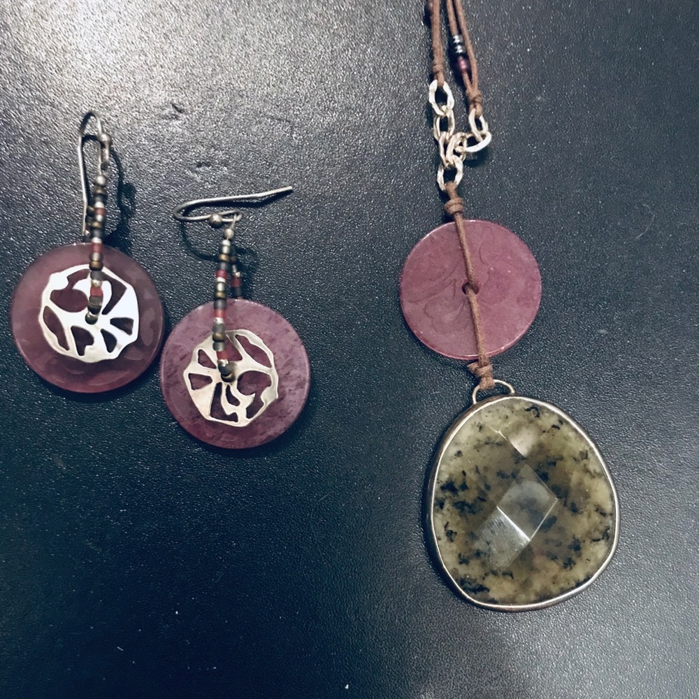 Silpada Vintage retired Necklace, Earring Set